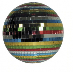 Glob Disco Profesional Cu Oglinzi Diametru 40 Cm Cu Motoras Carlig De Agatare Greutate 1.4 Kg Forma Sferica Alb 