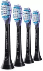 Set De 4 Capete Philips Pentru Periuta De Dinti Sonica Dimensiune Standard Atasare Printr-un Clic Sincronizare Brushsync Culoare Negru 