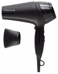 Uscator De Par Remington Thermacare Pro 2000 W Jet Aer 80km/h Grila Ceramica Cu Ioni Caldura Uniforma efect Antistatic Culoare Negru 