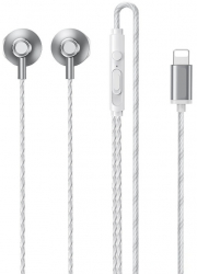 Casti pentru iPhone microfon incorporat conector Lightning Silver HUR-BBL5100 
