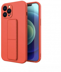Husa pentru iPhone 13 Pro protectie cu stand metalic magnetic silicon Rosu HUR-BBL5163 