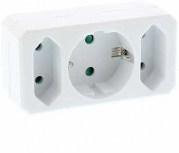 Stecher triplu mixt 1 x SCHUKO +2 X EURO Well 