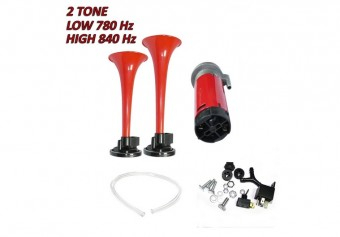Claxon compresor 12v 2 pipe 