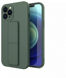 Husa pentru iPhone 13 Pro protectie cu stand metalic magnetic silicon Verde HUR-BBL5169 