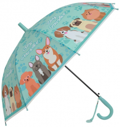Umbrela pentru copii automata cu tag PAMI U-621-345 50 cm cu 8 spite Verde 