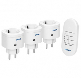 Prize wireless cu telecomanda Orno OR-GB-438(GS) Schuko 3000W IP20 set 3 buc Alb