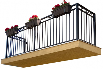 Balustrada Premium pentru Balcon Model T2 3m x 1m H 1m Vopsire in camp electrostic Finisaje Premium BalustradeTM Metal Negru 