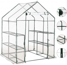 vidaXL Sera cu 8 rafturi 143 x 143 x 195 cm 