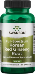 Swanson Full Spectrum Korean Red Ginseng Ginseng rosu 400mg - 90 Capsule 