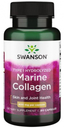 Swanson Type I Hydrolyzed Marine Collagen Colagen marin - 60 Capsule 