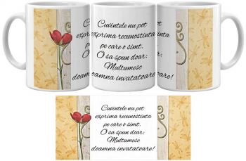 Cana cu imagine si mesaj pentru invatatoare - CCD3F1060 