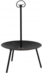 Gratar disc din otel picioare detasabile maner detasabil diametru 46 centimetri / 5231 