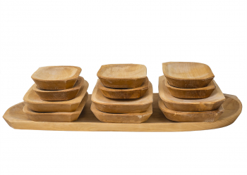 Set 13 platouri din lemn pentru servire 60x24x2.5cm / 1463 