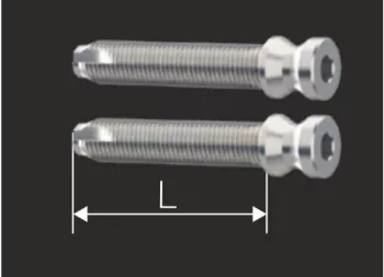 Suruburi autofiletante Medos 2 bucati pe set pentru fixarea manerelor spatiale pe o singura parte pe usi din PVC sau aluminiu 
