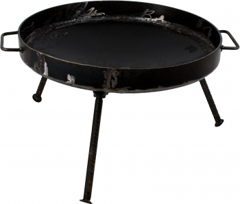Gratar disc din otel picioare detasabile diametru 51 centimetri cu margine de 5 cm / EXT 5718 