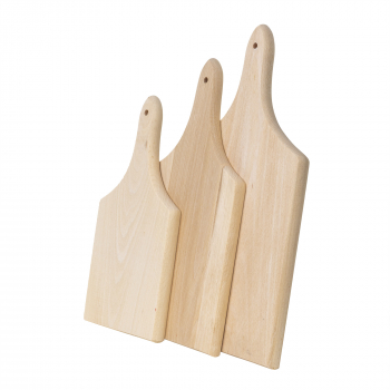 Set 3 bucati tocator cu maner din lemn de fag grosime 20mm / EXT 6067 