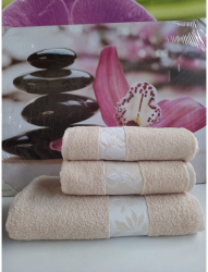 Set 3 Prosoape New Maura 3050 + 50100 + 70140Cm Studio Casa - 100Bbc Crem 