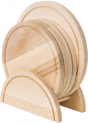 Set 5 bucati tocator rotund plus suport / EXT 10144 