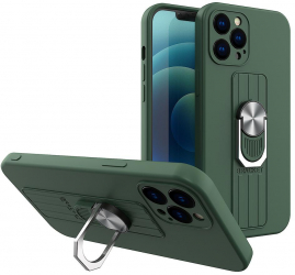 Husa protectie pentru iPhone 13 Pro Minimalist kickstand Verde HUR-BBL5386 