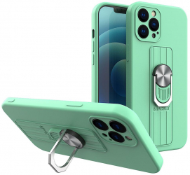 Husa protectie pentru iPhone 13 Pro Minimalist kickstand Verde Menta HUR-BBL5389 