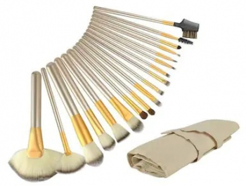 Set 18 Pensule Make-up + Borseta Fire Sintetice Non-Alergice 