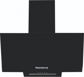 Hota Incorporabila decorativa Hausberg HB-1510NG 60 cm Filtru aluminiu motor eco 450m3/h Negru 