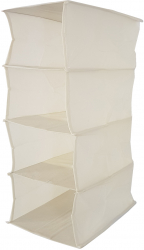 Organizator pentru dulap 24 x 29 x 75 cm 4 compartimente Bej 