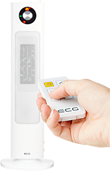 Aeroterma ceramica turn cu umidificare ECG KT 300 HM 12002000W LCD 