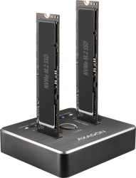 Rack Extern ADSA-M2C USB 3.1 2x M.2 Docking Station Negru 