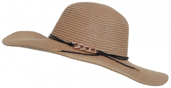 Palarie de plaja pentru dama PAMI PD-1221-276 57 cm Camel 