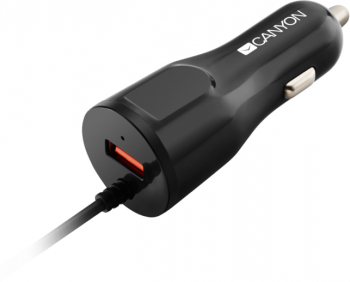 Incarcator auto cu cablu Lightning Incorporat C-033 Negru CNE-CCA033B