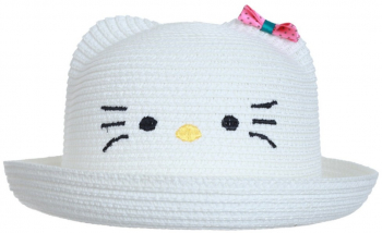 Palarie kitty pentru fete PAMI PFT-1221-189 52 cm Alb 