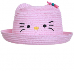 Palarie kitty pentru fete PAMI PFT-1221-189 52 cm Roz 