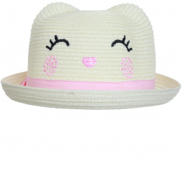 Palarie pisicuta pentru fete PAMI PFT-1221-187 52 cm Crem 