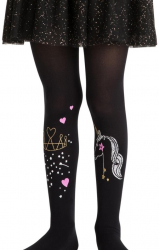 Dres copii Unicorn Crown culoare negru imprimeu unicorn marimea 11- 12 ani