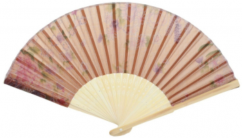 Evantai tip bambus cu model floral PAMI EV-1221-21 Maro 