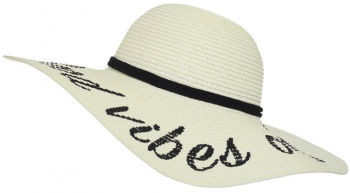 Palarie plaja dama Good vibes only PAMI PD-1221-258 57 cm Crem 