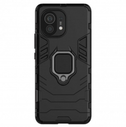 Husa pentru Xiaomi Redmi 10 protectie Bumper Ring armor kickstand tip inel magnetic Negru SOHO5230 