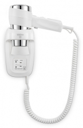Uscator de par Valera Action Super Plus 1600 Shaver 2022 pentru hotel montare pe perete cu priza pentru aparatul de ras 
