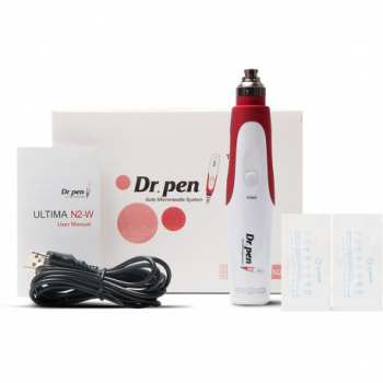 DermaPen Techstar and reg Dr Pen N2W 2 Capete de Rezerva Ace Otel Inoxidabil Corp Plastic Ergonomic Regenerare 