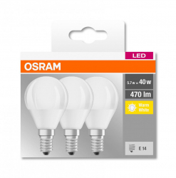 Set 3 becuri Led Osram E14 5 7W 470 lumeni
