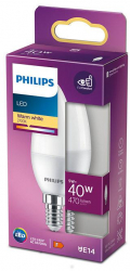 Bec LED Philips B35 tip lumanare/lustra EyeComfort E14 5W 40W 