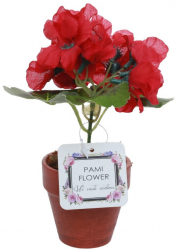 Begonie artificiala in ghiveci PAMI F1021-6 15 cm Rosu