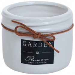 Ghiveci flori ceramic PAMI FG1021-187 10.7x8.5 cm Alb 