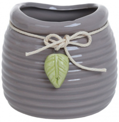 Ghiveci flori ceramic PAMI FG1021-188 11x9 cm Gri 