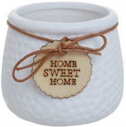 Ghiveci flori ceramic PAMI FG1021-189 8.7x7.5 cm Alb