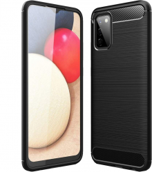 Husa de protectie compatibila cu Samsung Galaxy A02s insetii de carbon Negru SOHO5355 