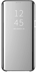Husa de protectie tip Clear View compatibila cu Samsung Galaxy A02s Argintiu SOHO5360 