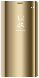 Husa de protectie tip Clear View compatibila cu Samsung Galaxy A02s Gold SOHO5358 