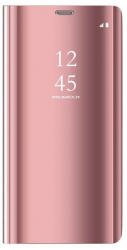 Husa de protectie tip Clear View compatibila cu Samsung Galaxy A02s Roz SOHO5359 